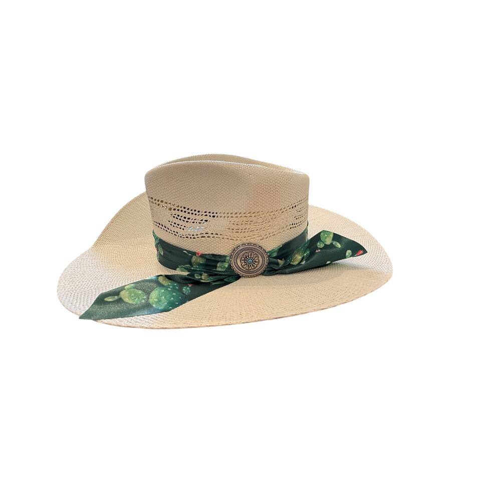 Charlie 1 McKinney Hat Women's Natural Horse Mojave Straw Hat Size M - Picture 5 of 8